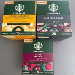 Starbucks Coffee and Espresso Capsules for Nespresso Vertuo 44